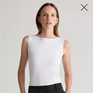 NWT Quince Stretch Cotton Jersey Boat Neck Tank